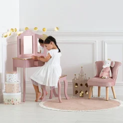 Atmosphera Bureaux*Coiffeuse et tabouret enfant "Sissi" Blanc