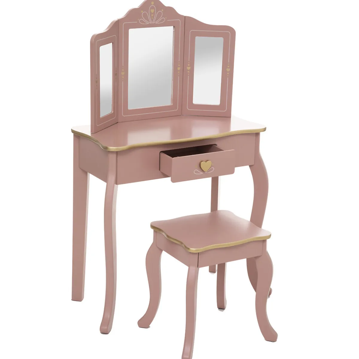 Atmosphera Bureaux*Coiffeuse et tabouret enfant "Sissi" Blanc