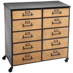 Atmosphera Commodes, Chiffonniers*Commode double 10 tiroirs "Baris" Boisnaturel