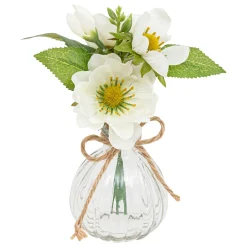 Atmosphera Fleurs Artificielles*Composition vase et fleurs artificielles Roseterracotta
