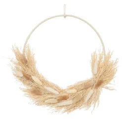 Atmosphera Fleurs Séchées*Couronne de fleurs séchées Jaunemoutarde
