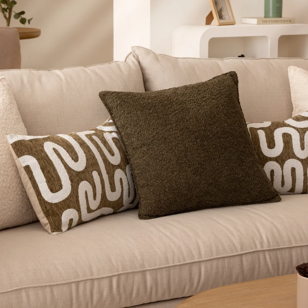 Atmosphera Coussins*Coussin bouclette "Soana" Marron