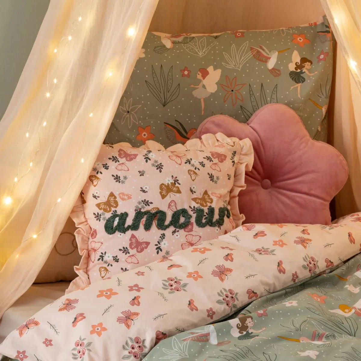 Atmosphera Coussins*Coussin brodé "Alina" Roseterracotta