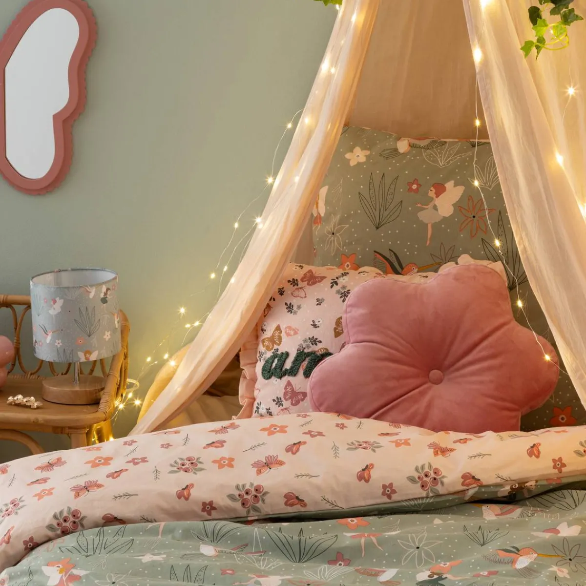 Atmosphera Coussins*Coussin brodé "Alina" Roseterracotta