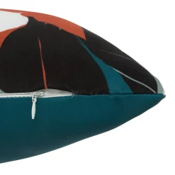Atmosphera Coussins|Coussins D'Extérieur*Coussin déco d'intérieur et d'extérieur DEYO motif Feuilles Bleu canard Vert