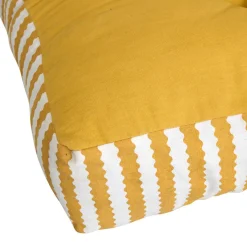 Atmosphera Coussins De Sol|Coussins D'Extérieur*Coussin de sol d'extérieur rectangulaire POOLSIDE Jaune NoiretBlanc