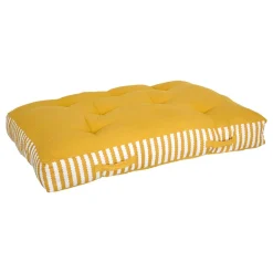 Atmosphera Coussins De Sol|Coussins D'Extérieur*Coussin de sol d'extérieur rectangulaire POOLSIDE Jaune NoiretBlanc