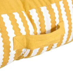 Atmosphera Coussins De Sol|Coussins D'Extérieur*Coussin de sol d'extérieur rectangulaire POOLSIDE Jaune NoiretBlanc