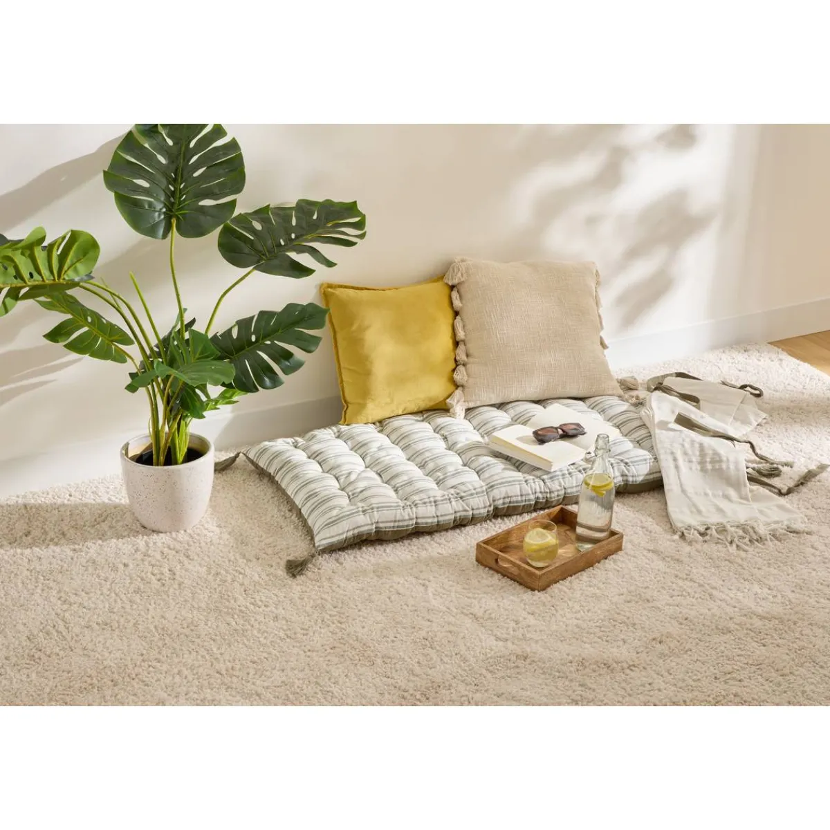 Atmosphera Coussins De Sol*Coussin de sol "Groove" Vertcéladon