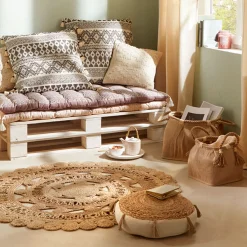 Atmosphera Coussins De Sol*Coussin de sol "Rituality" Blancivoire