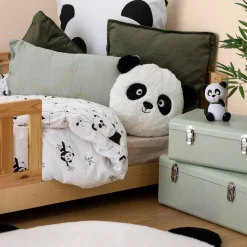 Atmosphera Coussins, Matelas De Sol Enfant*Coussin Panda "Nao" NoiretBlanc