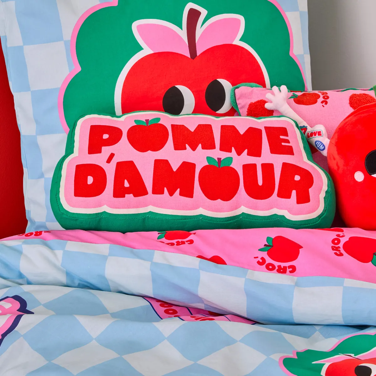 Atmosphera Coussins, Matelas De Sol Enfant*Coussin "Pomme d'amour" 20x44 cm Multicolore