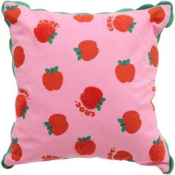 Atmosphera Coussins, Matelas De Sol Enfant*Coussin tufté "Pomme d'amour" 40x40 cm Multicolore
