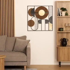 Atmosphera Art Mural*Déco murale "Aenor" Marron