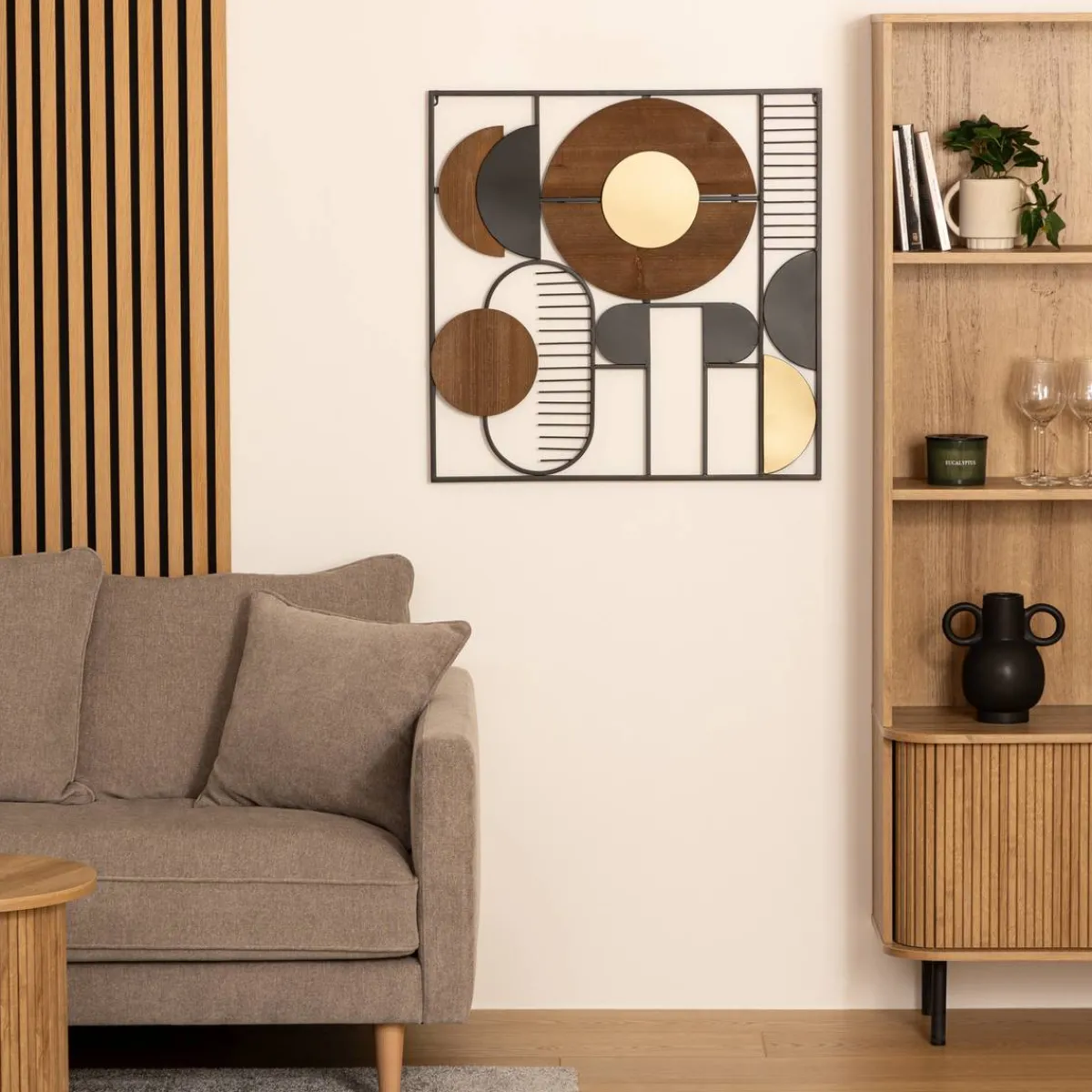 Atmosphera Art Mural*Déco murale "Aenor" Marron