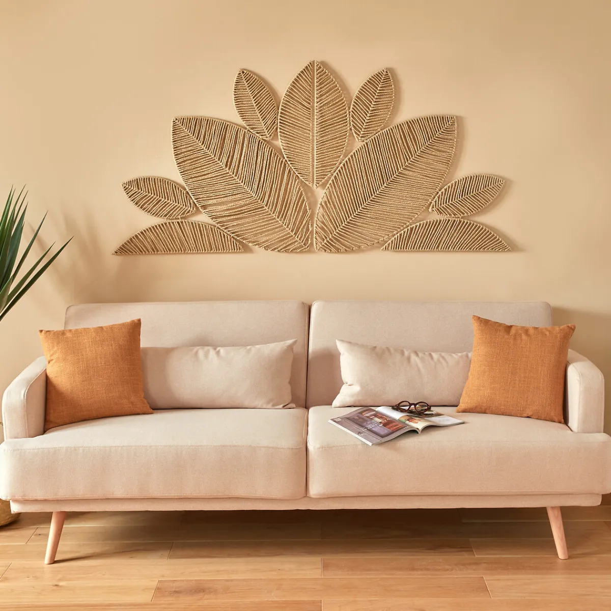 Atmosphera Têtes De Lit|Art Mural*Déco murale "Meera" Beige