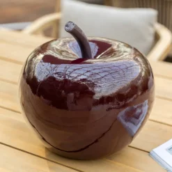 Atmosphera Objets À Poser|Décoration D'Extérieur*Déco à poser d'extérieur pomme "Glossy" Noir
