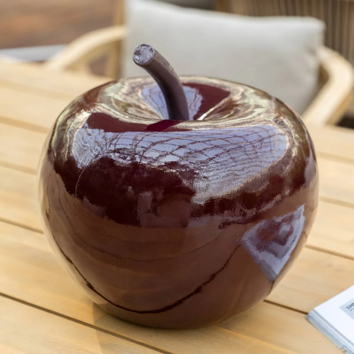 Atmosphera Objets À Poser|Décoration D'Extérieur*Déco à poser d'extérieur pomme "Glossy" Noir