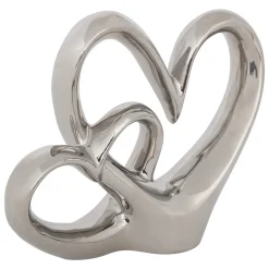 Atmosphera Objets À Poser*Déco à poser double coeur "Safina" Blanc