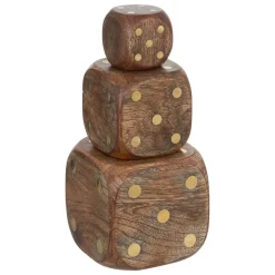 Atmosphera Objets À Poser*Déco à poser 3 dés "Roger" Beige