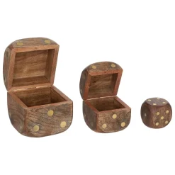 Atmosphera Objets À Poser*Déco à poser 3 dés "Roger" Beige