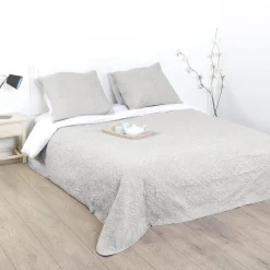 Atmosphera Couvre-Lits, Édredons*Dessus de lit, 2 taies "Arabesque" Blanc
