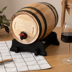 Atmosphera Accessoires Vin Et Cocktail*Distributeur de vin tonneau "Tonneau" Noir