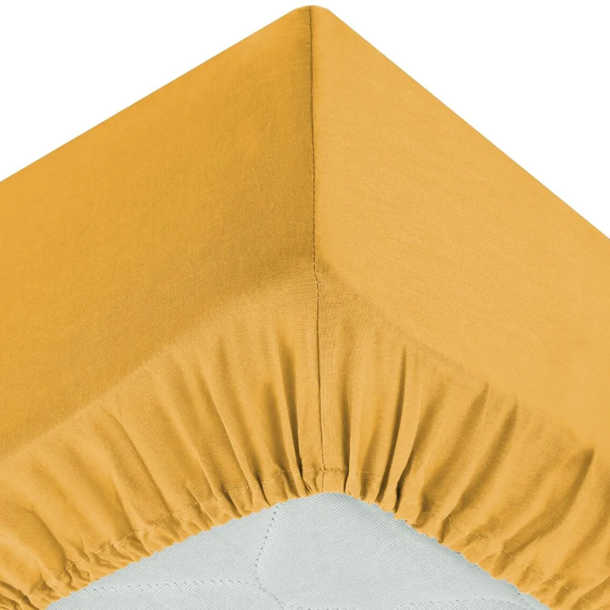 Atmosphera Draps-Housses*Drap-housse, coton Jaunemoutarde