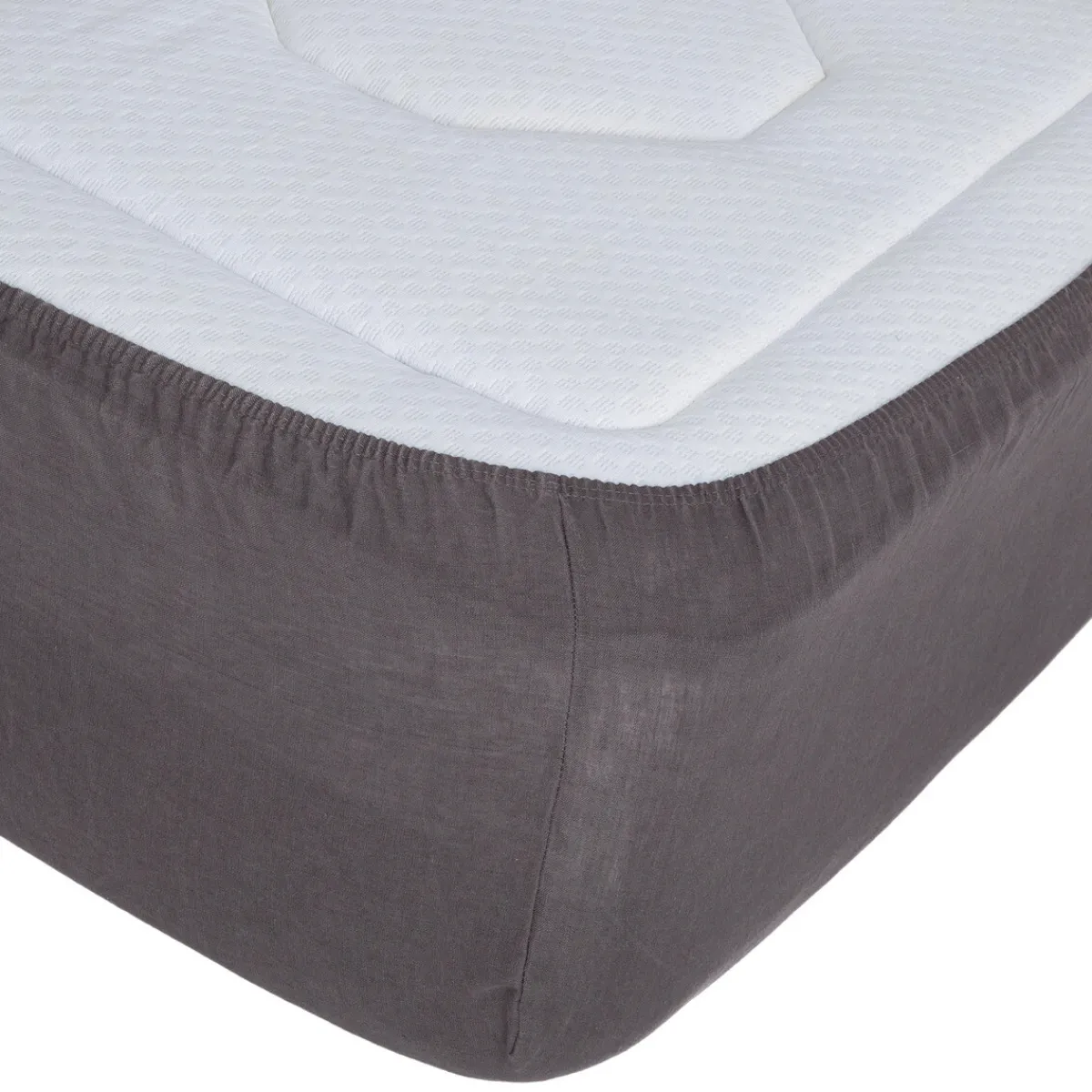 Atmosphera Draps-Housses*Drap-housse "Linah", lin lavé Bleuencre