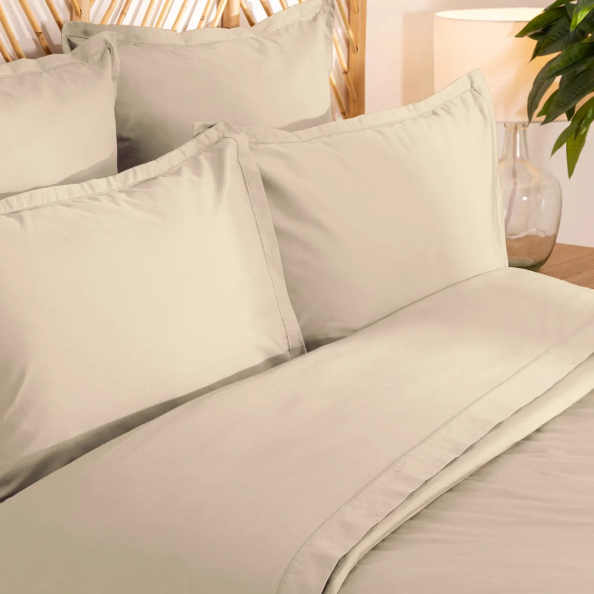 Atmosphera Draps-Housses*Drap-housse, percale Vertkaki