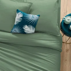 Atmosphera Draps*Drap plat en coton Vertcéladon