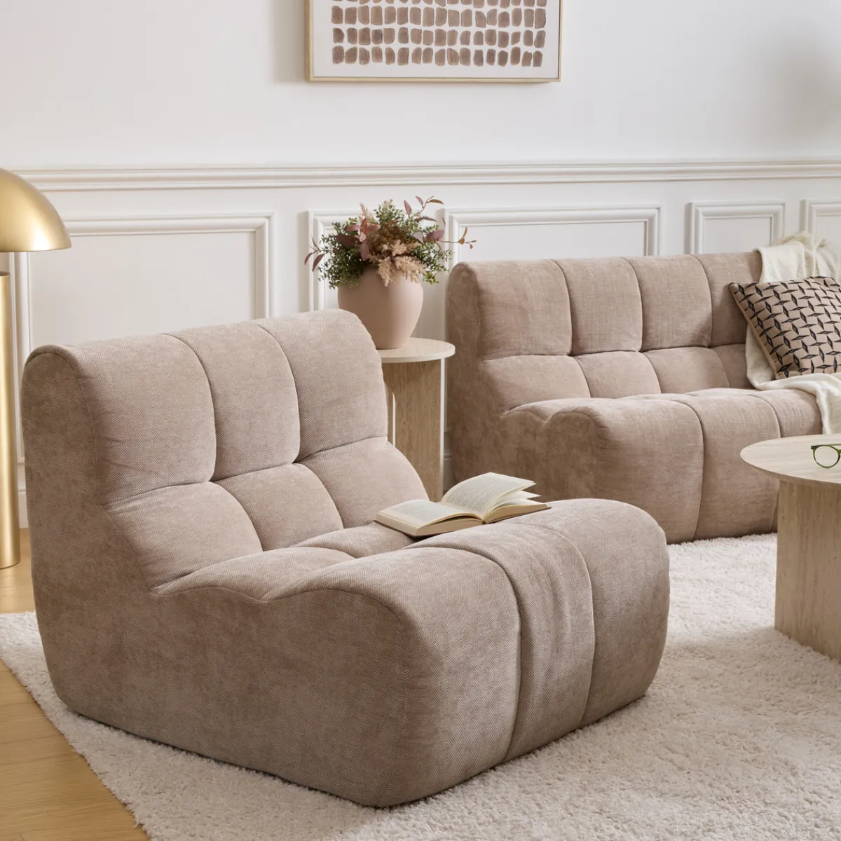 Atmosphera Bancs*Ensemble canapé et fauteuil "Miroa" Multicolore