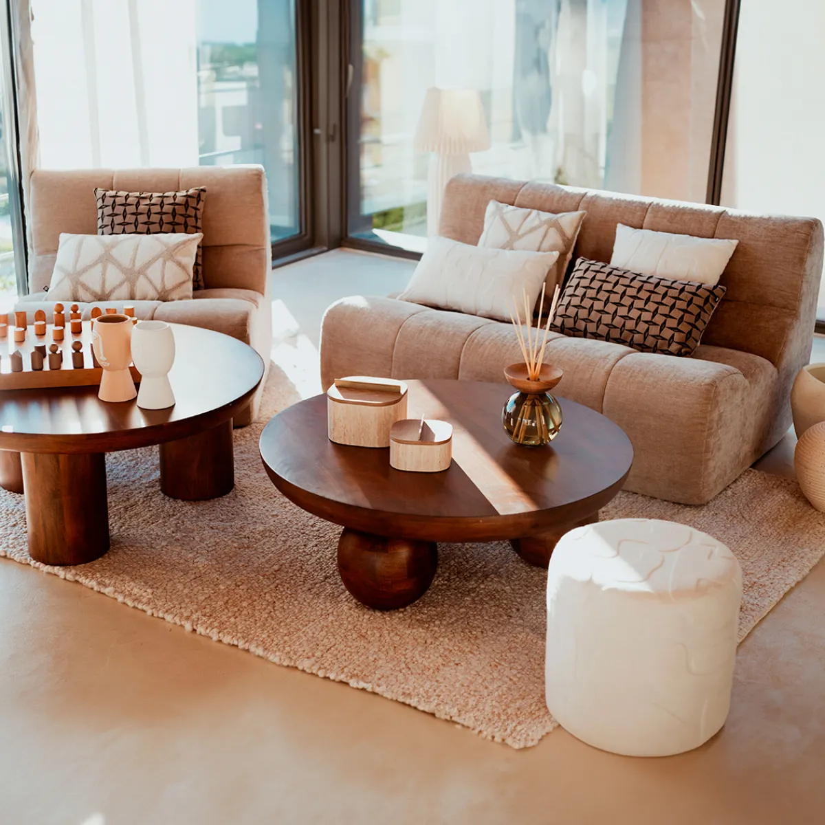 Atmosphera Bancs*Ensemble canapé et fauteuil "Miroa" Multicolore