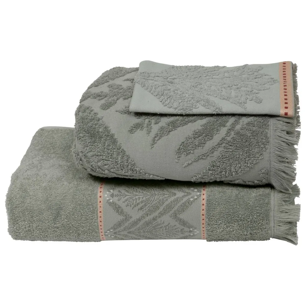 Atmosphera Serviettes De Toilette*Ensemble de bain 3 pièces "Wild" Grisardoise