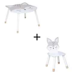 Atmosphera Tables*Ensemble table + chaise enfant "Renard" Beige