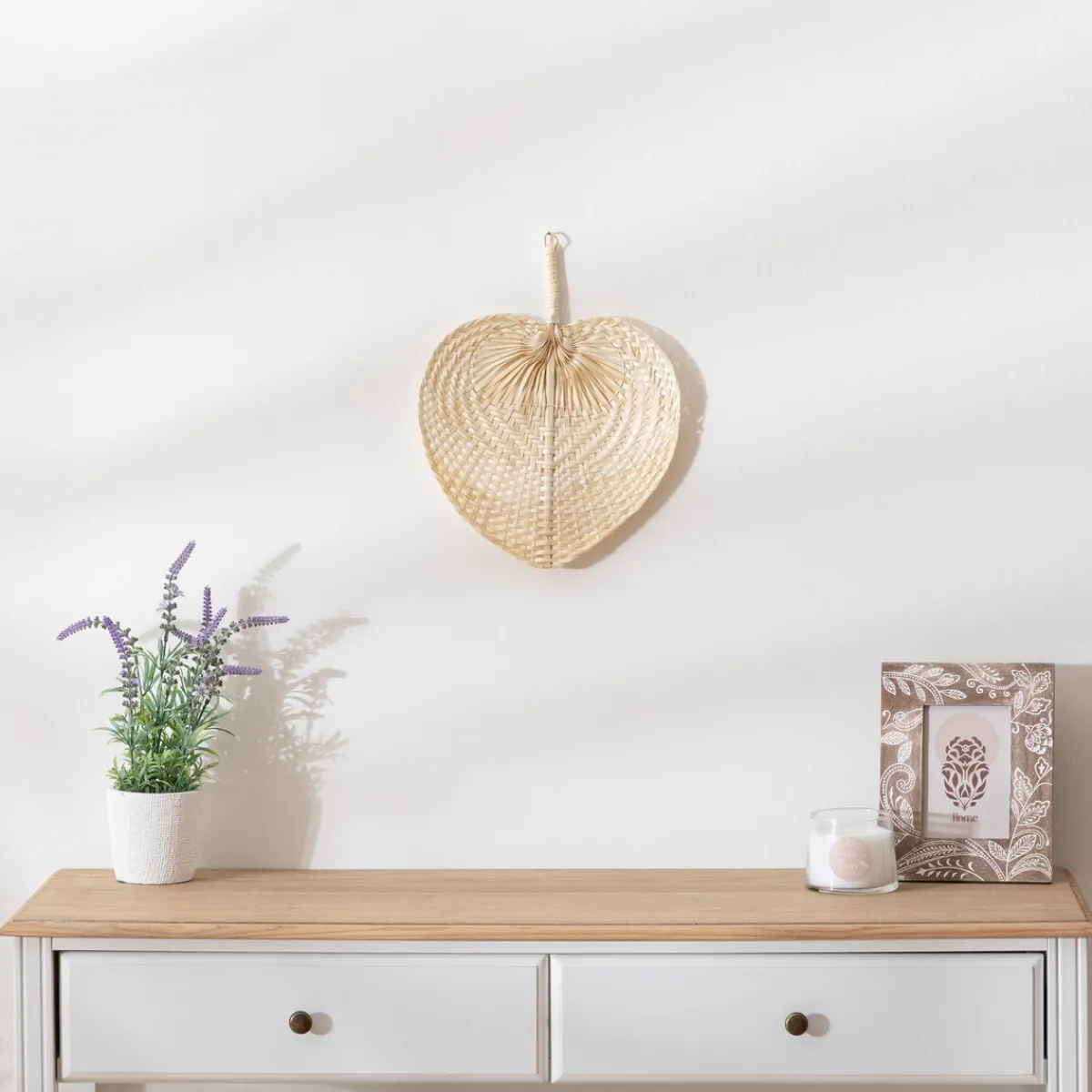 Atmosphera Décoration En Bois*Eventail "Folk "Daniella" Marron