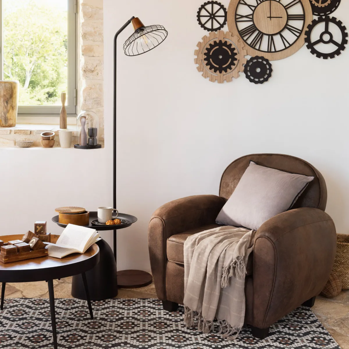 Atmosphera Fauteuils|Voir Tout *Fauteuil club "Stanis" Beige