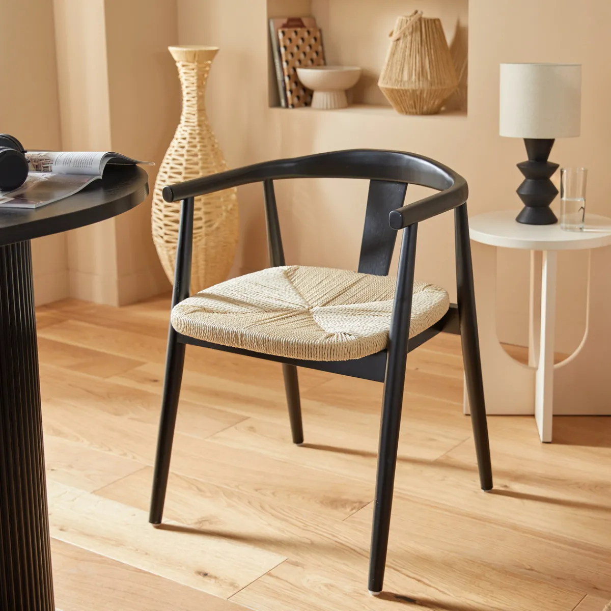 Atmosphera Fauteuils De Table*Fauteuil à dîner "Yamato" Noir