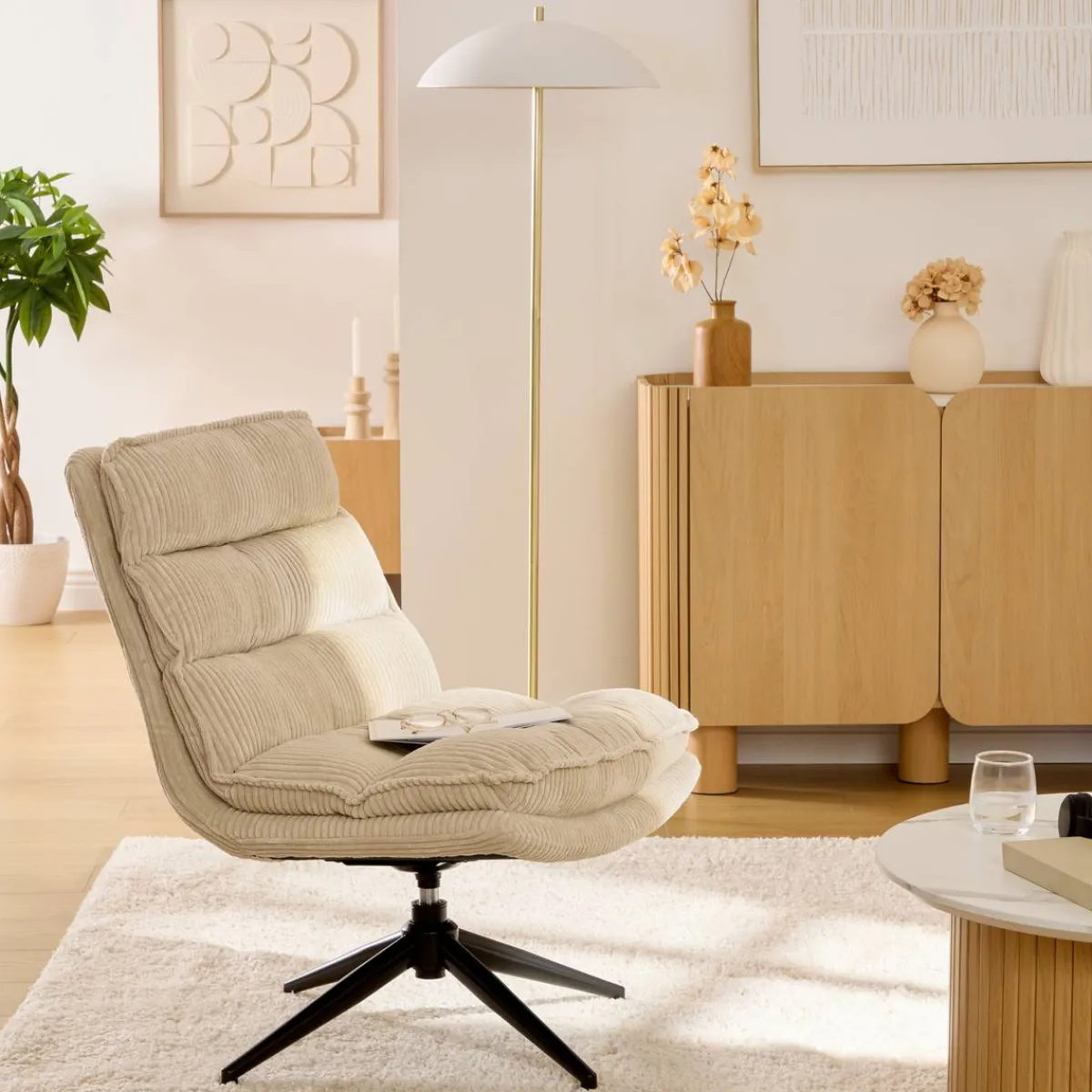 Atmosphera Fauteuils|Voir Tout *Fauteuil "Harper" Ambre