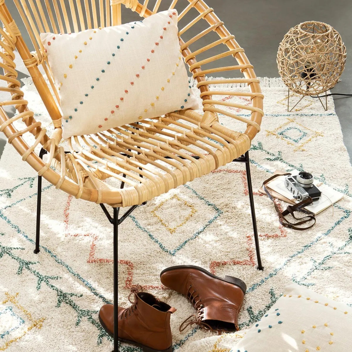 Atmosphera Fauteuils|Fauteuils En Rotin*Fauteuil "Keko" Blanc