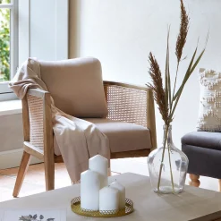 Atmosphera Fauteuils|Fauteuils En Rotin*Fauteuil "Koza" Gris