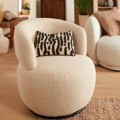 Atmosphera Fauteuils*Fauteuil pivotant "Sileo" Blanc