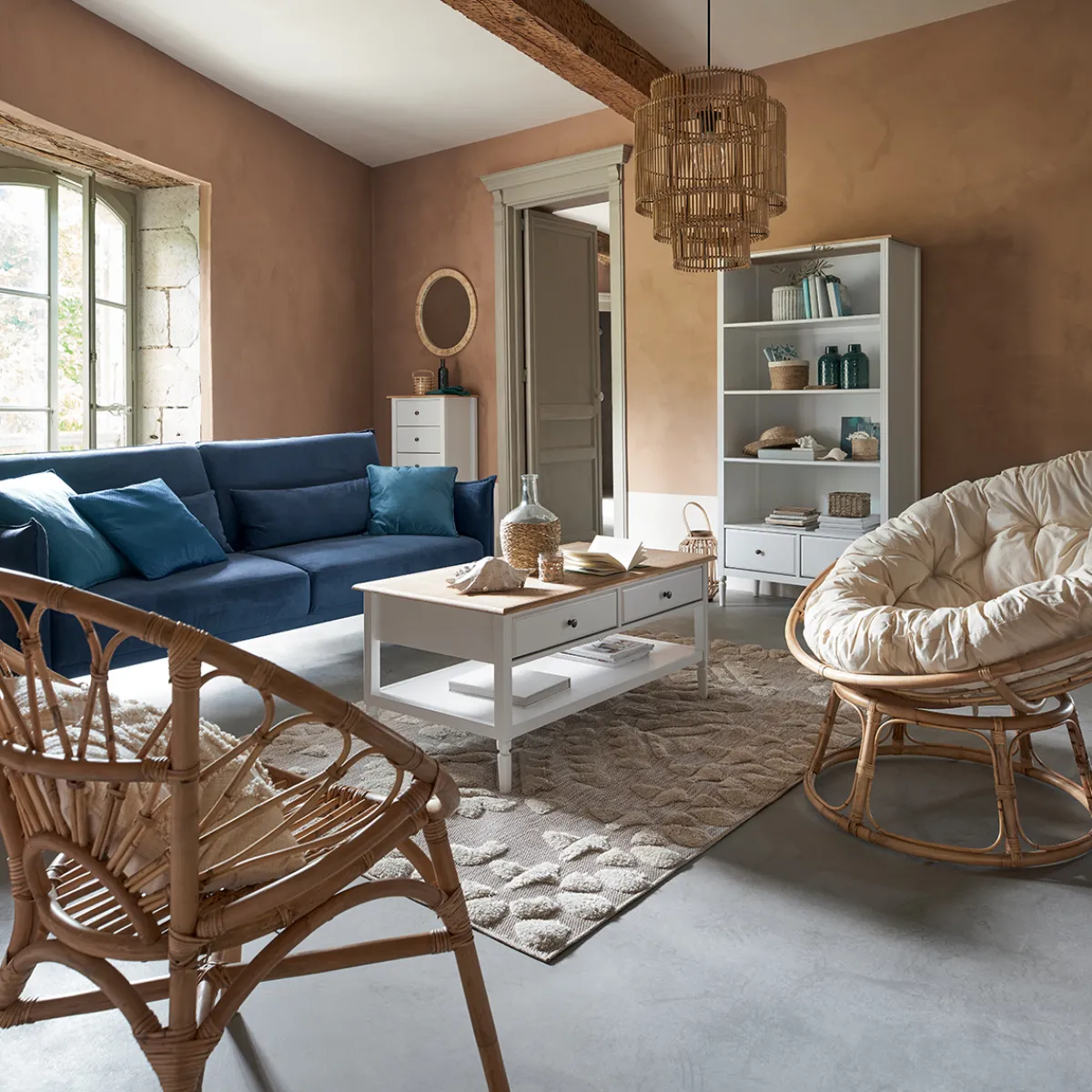 Atmosphera Fauteuils|Voir Tout *Fauteuil "Seram" Marron
