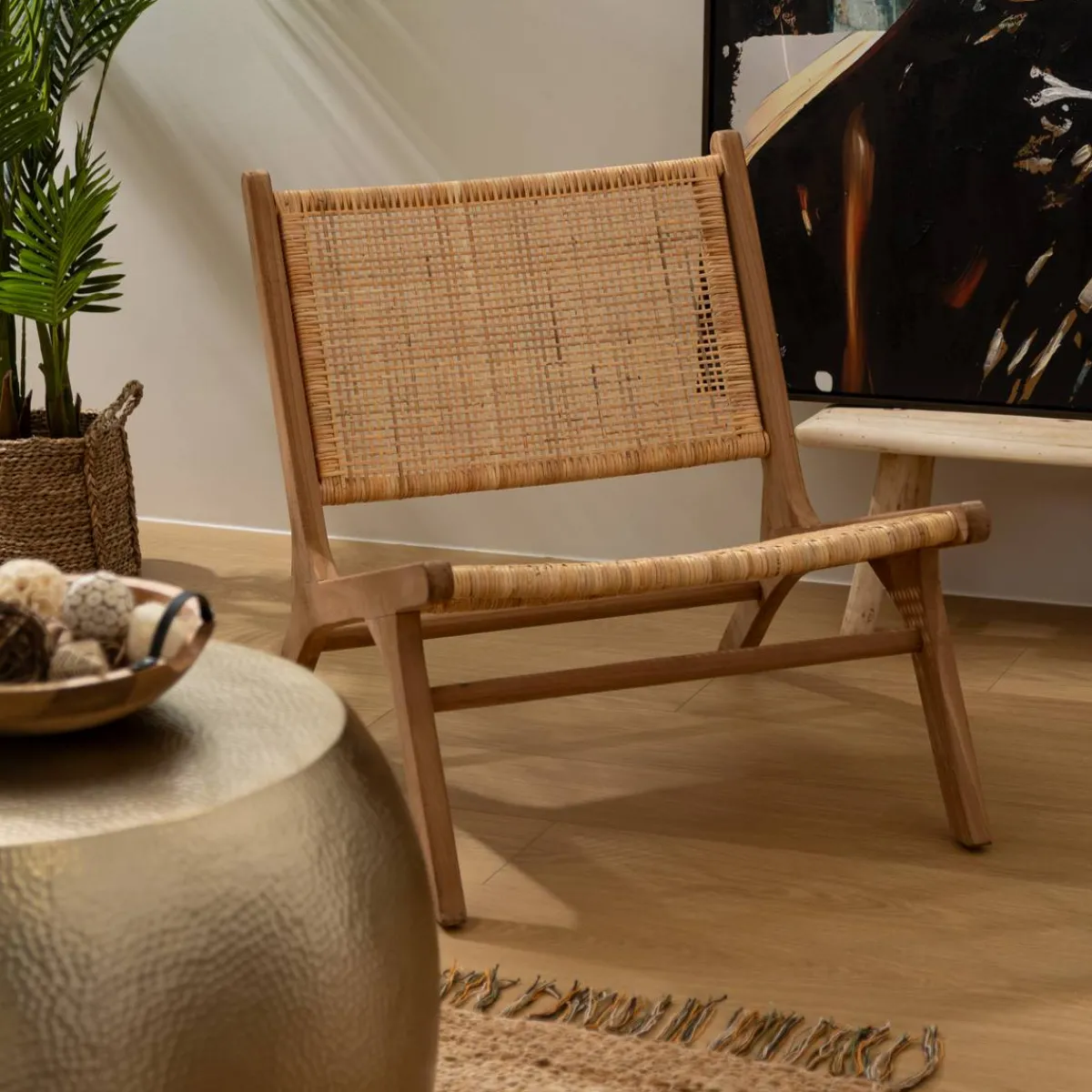 Atmosphera Fauteuils|Fauteuils En Rotin*Fauteuil "Timor" Jaunemoutarde