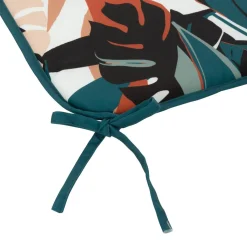 Atmosphera Galettes De Chaise|Coussins D'Extérieur*Galette de chaise carrée DEYO motif Feuilles Noir