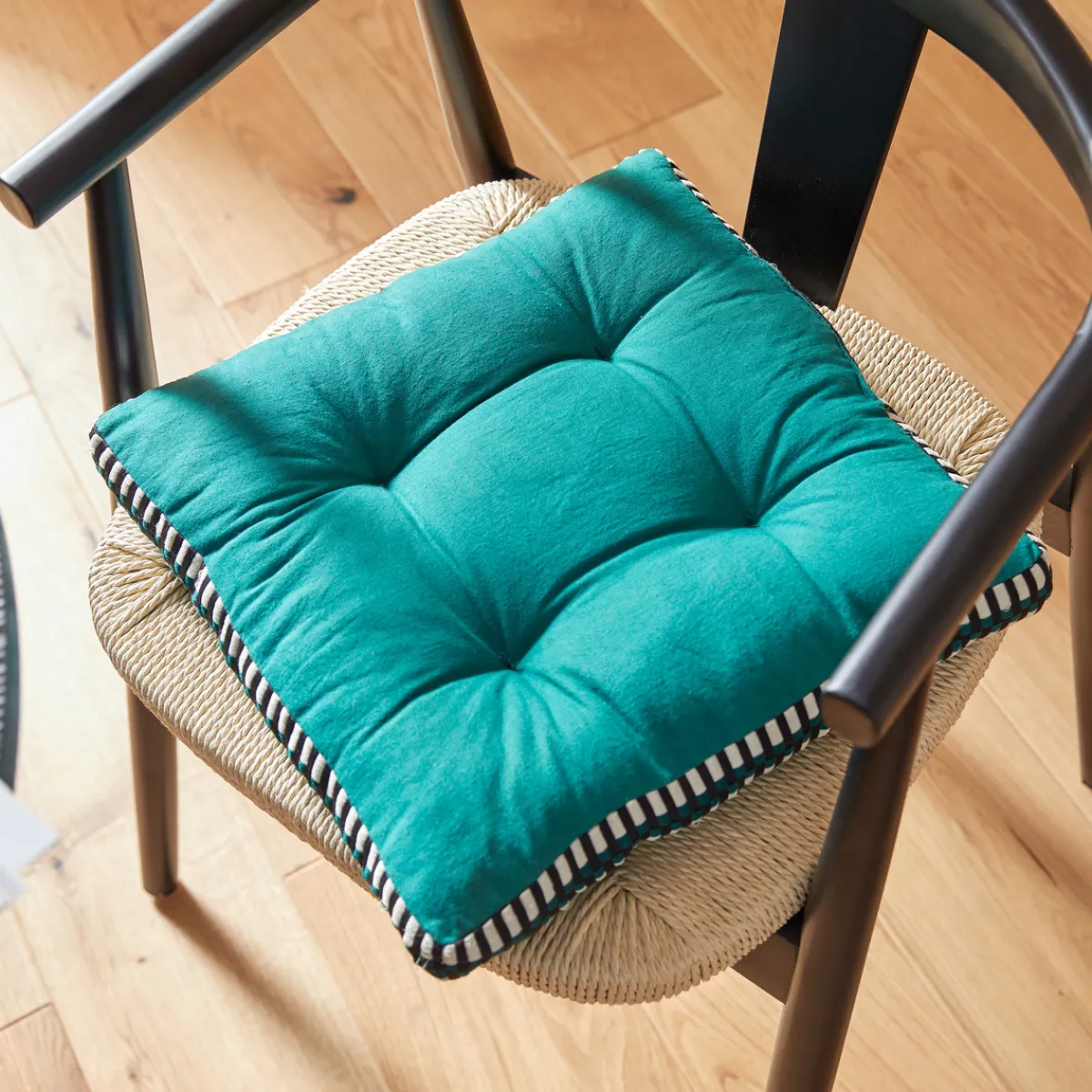 Atmosphera Galettes De Chaise*Galette de chaise "Malakite" Bleumarine