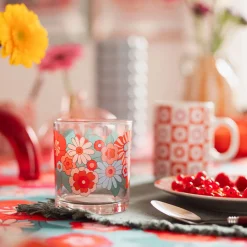 Atmosphera Verres À Eau*Gobelet bas en verre "Bloomorama" 30 cl Transparent