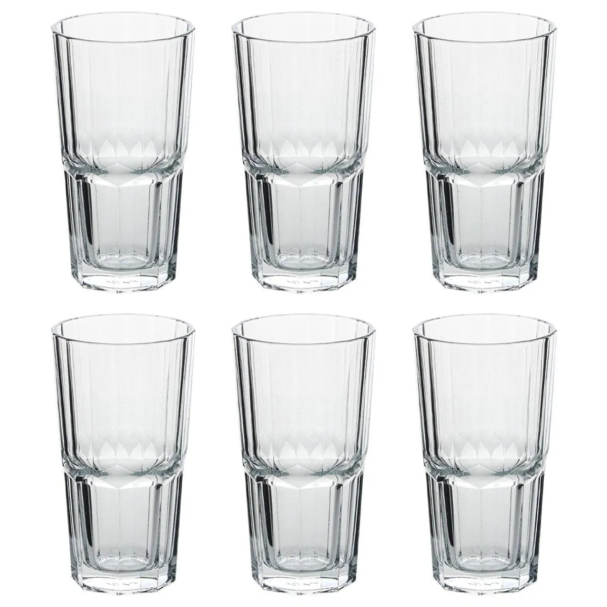 Atmosphera Verres À Eau*6 gobelets hauts "Time'Eau" Transparent