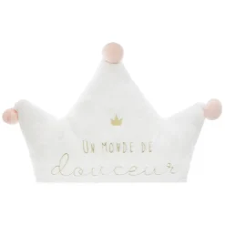 Atmosphera Coussins, Matelas De Sol Enfant*Grand coussin "Princesse" Blanc