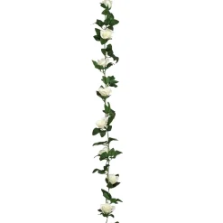 Atmosphera Fleurs Artificielles*Guirlande de roses artificielle "Naki" Blanc